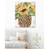 Malowanie po numerach - SŁONECZNIK W WAZONIE W PANTERKĘ (HALEY BUSH)