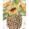 Malowanie po numerach - SŁONECZNIK W WAZONIE W PANTERKĘ (HALEY BUSH)