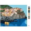 Malowanie po numerach - MIASTO NA SKALE, WŁOCHY (TED DAVIS)