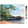 Malowanie po numerach - WYBRZEŻE, PALMY I ZACHÓD SŁOŃCA (TED DAVIS)
