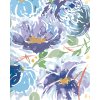 Malowanie po numerach - NIEBIESKIE KWIATY I LIŚCIE (ALEXANDRIA GILBERT)