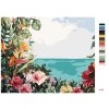 Malowanie po numerach - KWIATY NAD MORZEM (ALEXANDRIA GILBERT)