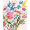 Malowanie po numerach - BUKIET RÓŻOWYCH I NIEBIESKICH KWIATÓW (ALEXANDRIA GILBERT)