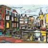 Malowanie po numerach - ROWERY W AMSTERDAM W STYLU KUBIZMU