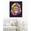 Malowanie po numerach - PORTRET KOLOROWEGO LWA III
