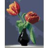 Malowanie po numerach - MARTWA NATURA - TULIPANY W CZERNYM WAZONIE (PIETER WAGEMANS)