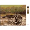 Malowanie po numerach - ALIGATOR WBIEGA DO WODY (D. RUSTY RUST)
