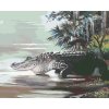 Malowanie po numerach - ALIGATOR WCHODZĄCY DO WODY W DŻUNGLI (D. RUSTY RUST)
