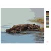 Malowanie po numerach - ALIGATOR LEŻĄCY W WODZIE (D. RUSTY RUST)