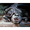 Malowanie po numerach - ALIGATOR Z OTWARTYM PYSKIEM W WODZIE (D. RUSTY RUST)