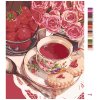 Malowanie po numerach - HERBATA Z TRUSKAWKAMI I RÓŻAMI (MARDELL SCHUSTER)
