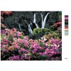 Malowanie po numerach - WODOSPAD I KWIATY (DENNIS FRATES)