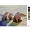 Malowanie po numerach - SIEDZĄCY NIEDŹWIEDŹ POLARNY (D. RUSTY RUST)