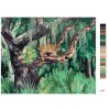 Malowanie po numerach - RYŚ NA DRZEWIE W DŻUNGLI (D. RUSTY RUST)