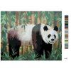 Malowanie po numerach - PANDA I BAMBUS (D. RUSTY RUST) (Wariant płótno bez ramy, Rozmiar 40x50 cm)