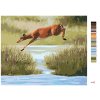 Malowanie po numerach - SARNA SKACZĄCA PRZEZ WODĘ (D. RUSTY RUST)