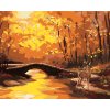 Malowanie po numerach - JELEŃ I KAMIENNY MOST JESIENIĄ (D. RUSTY RUST)