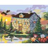 Malowanie po numerach - NIETYPOWY DOMEK NAD JEZIOREM (D. RUSTY RUST)