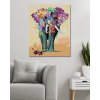 Malowanie po numerach - SŁOŃ Z KWIATAMI (D. RUSTY RUST)