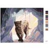 Malowanie po numerach - PANTERA ŚNIEŻNA (D. RUSTY RUST) (Wariant płótno bez ramy, Rozmiar 40x50 cm)