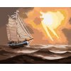 Malowanie po numerach - ŻAGLOWIEC I SŁOŃCE ZA CHMURAMI (D. RUSTY RUST)