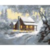 Malowanie po numerach - OŚNIEŻONY DOMEK O ŚWICIE (D. RUSTY RUST)