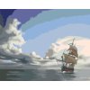 Malowanie po numerach - ŻAGLOWIEC NA SPOKOJNYM MORZU (D. RUSTY RUST)