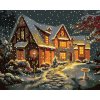Malowanie po numerach - OŚNIEŻONY DOM Z KAMIENNYM CHODNIKIEM (D. RUSTY RUST)