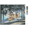 Malowanie po numerach - DOM I LAS ZIMĄ (D. RUSTY RUST)