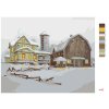 Malowanie po numerach - DOM I STODOŁA W ZIMIE (D. RUSTY RUST)
