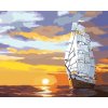 Malowanie po numerach - ZACHÓD SŁOŃCA I ŻAGLOWCE NA MORZU (D. RUSTY RUST)