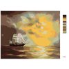 Malowanie po numerach - ŻAGLOWIEC I SŁOŃCE W CHMURACH (D. RUSTY RUST)