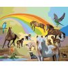 Malowanie po numerach - TĘCZA I ZWIERZĘTA (D. RUSTY RUST)