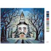 Malowanie po numerach - KOŚCIÓŁ W ZIMIE (D. RUSTY RUST)