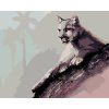 Malowanie po numerach - LEŻĄCA PUMA (D. RUSTY RUST) (Wariant płótno bez ramy, Rozmiar 40x50 cm)