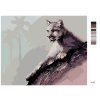 Malowanie po numerach - LEŻĄCA PUMA (D. RUSTY RUST) (Wariant płótno bez ramy, Rozmiar 40x50 cm)