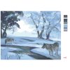 Malowanie po numerach - WILKI NAD RZEKĄ ZIMĄ (D. RUSTY RUST)