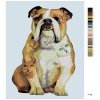 Malowanie po numerach - BULDOG ANGIELSKI I KOTY (D. RUSTY RUST)