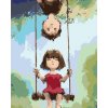 Malowanie po numerach - DZIEWCZYNA Z CHŁOPAKIEM NA HUŚTAWCE