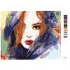 Malowanie po numerach - KOBIETA Z RUDYMI WŁOSAMI