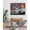 Malowanie po numerach - DAMA Z PSEM I KABRIOLET