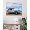 Malowanie po numerach - SAMOCHÓD RETRO NAD MORZEM