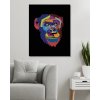 Malowanie po numerach - ABSTRAKCYJNA MAŁPA W STYLU POP ART NA CZARNYM TLE