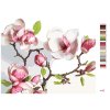 Malowanie po numerach - MAGNOLIE KWITNĄCE WIOSNĄ