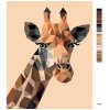 Malowanie po numerach - ABSTRAKCYJNA ŻYRAFA NA POMARAŃCZOWYM TLE