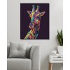 Malowanie po numerach - ŻYRAFA W STYLU POP-ART NA FIOLETOWYM TLE