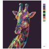 Malowanie po numerach - ŻYRAFA W STYLU POP-ART NA FIOLETOWYM TLE