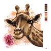 Malowanie po numerach - ŻYRAFA Z GERBERĄ
