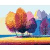 Malowanie po numerach - KOLOROWE DRZEWA NA SKRAJU LASU