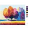 Malowanie po numerach - KOLOROWE DRZEWA NA SKRAJU LASU